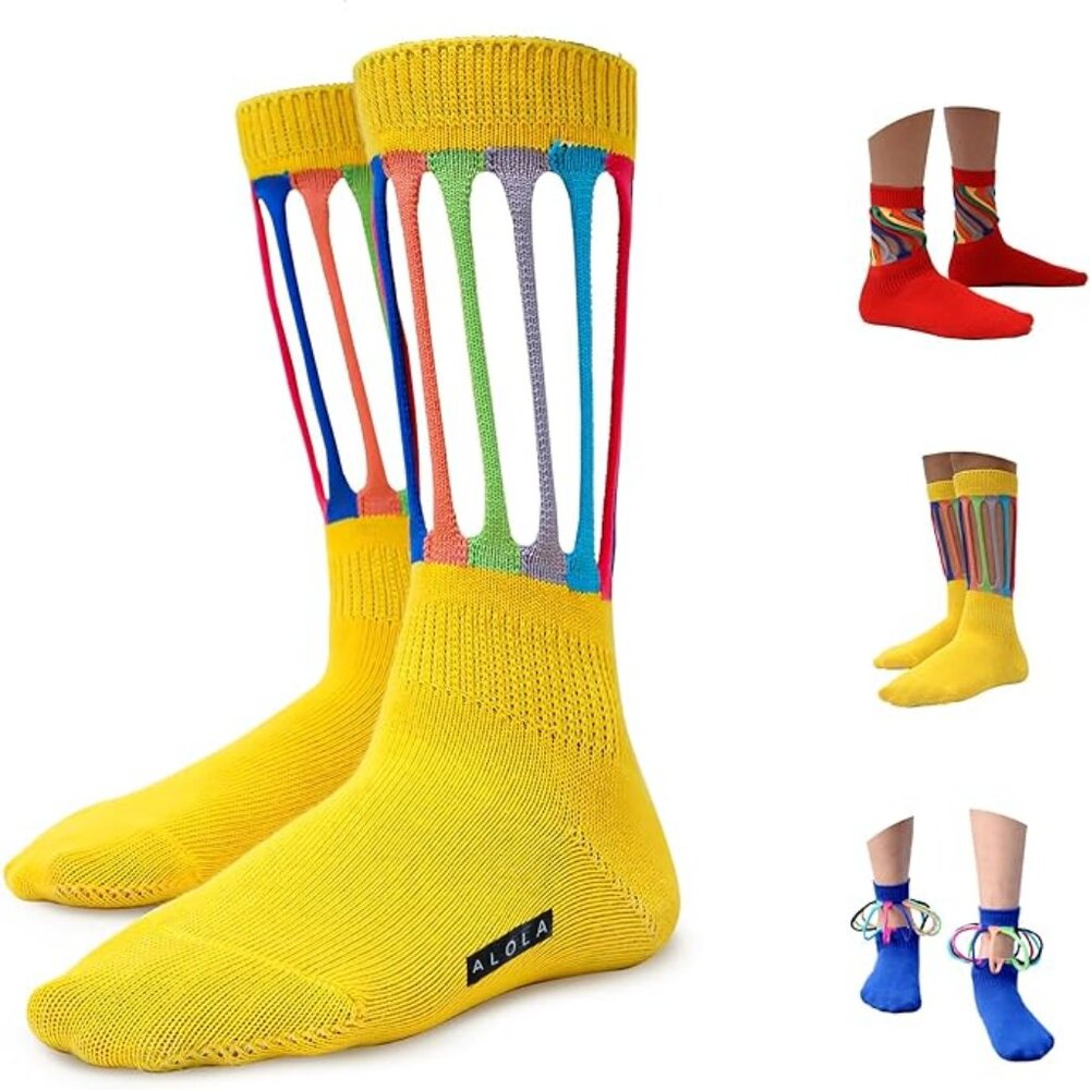 ALOLA Funny Socks Men Women Kids – 3-Pack Combed Cotton Cool Socks Crazy Socks G